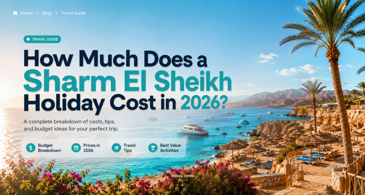 How Much Does a Sharm El Sheikh Holiday Cost in 2026? Sharm El Sheikh holiday cost in 2026 with luxury resorts, Red Sea beaches, boat trips, and travel budget guide