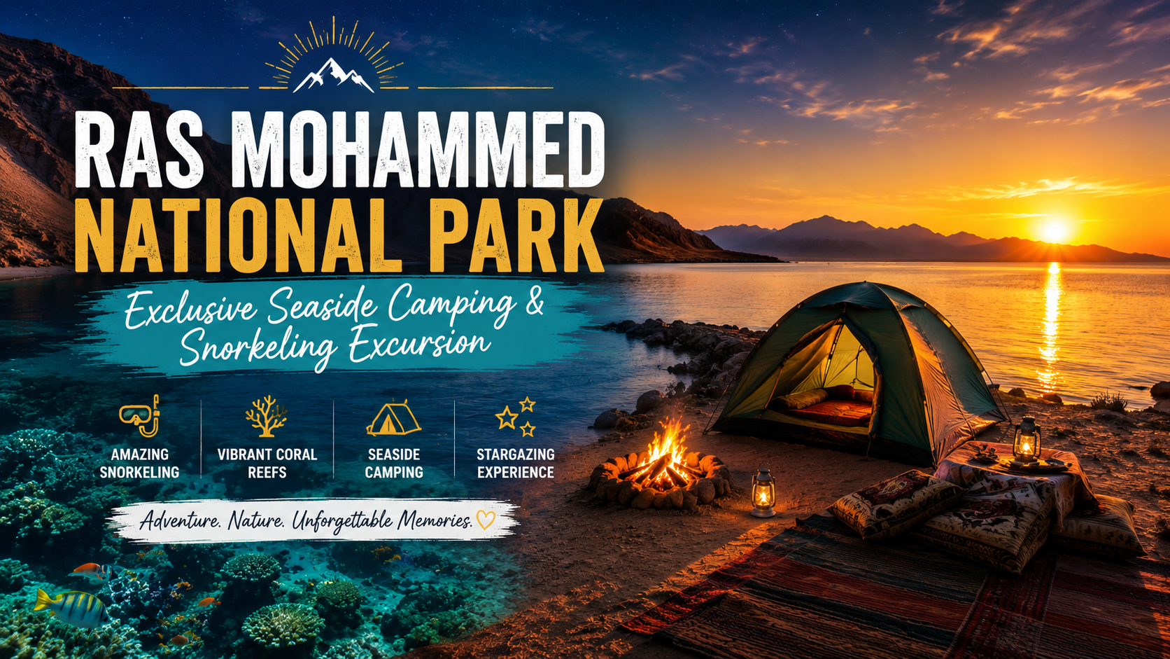 Ras Mohammed National Park Camping & Snorkeling Excursion