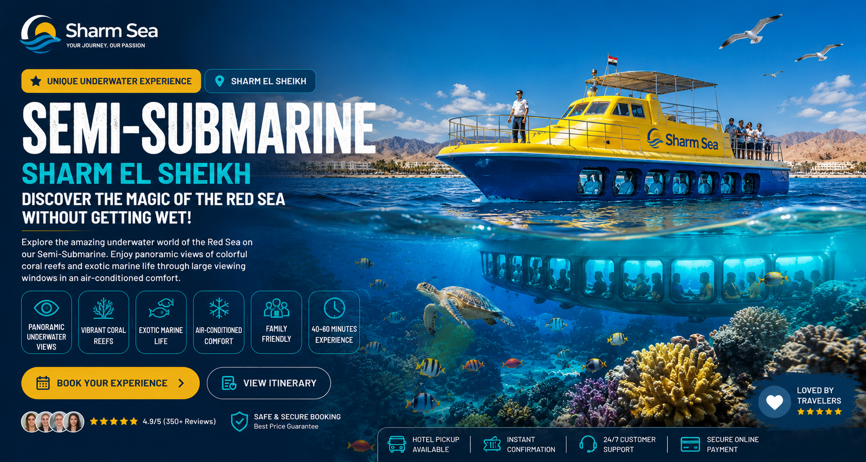 Semi Submarine tour Sharm El Sheikh 2026 | Explore the Red Sea