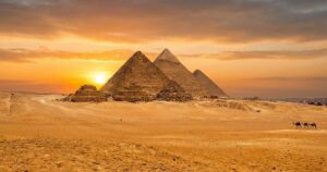 Giza Pyramids in Cairo Egypt